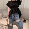 熱銷◇ 氣質顯瘦小心機露背不規則造型上衣 3color_2