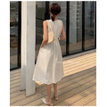 法式收腰顯瘦純色長洋 2色 S-XL_1