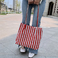 ◎狂銷◎絕對要入手的條紋帆布包 大容量包款_29