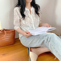 立體緹花清新上衣 S-L_5