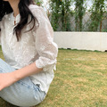 立體緹花清新上衣 S-L_6