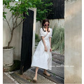 人氣商品☆清新純白V領洋裝 S-L_11