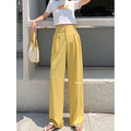 超顯腿長落地高腰直筒寬褲 2色 S-XL_5