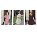 浪漫V領雪紡蛋糕裙洋裝 3色_2