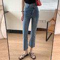 韓系小姐姐最愛高腰微喇叭牛仔長褲 S-XL_5