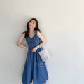 清新綁帶背心連衣裙 2color S-XL