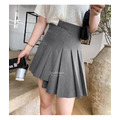 人氣款◎質感灰高腰不對襯百褶短裙 S-2XL_7