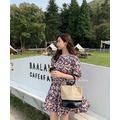 NEW韓國同款碎花收腰度假短洋 2color S-L_5