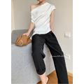 高腰顯瘦質感反摺西裝九分褲 S-XL_12