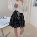 薄款針織上衣 & A字高腰點點短裙 3color_22