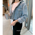 大家敲碗超好看的連帽短款牛仔外套_13