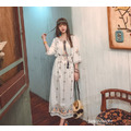 波西米亞民俗風刺繡流蘇連身洋 3color S-XL