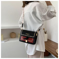 撞色寬肩帶時尚單肩小方包 4color_9