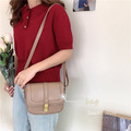 簡約一字扣單肩包 2color