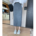 高腰顯瘦開衩針織包臀裙 4color_10