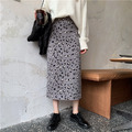 顯瘦高腰豹紋針織半身裙 3color_5