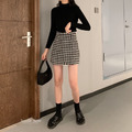 自留款☆經典時髦千鳥格針織短裙 2color_4
