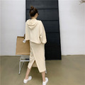 韓妞短款收口連帽衛衣+高腰抽繩開衩包裙 2color_9