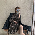 復古碎花收腰短洋 2color S-M_6
