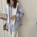 清新ins純色襯衫+披肩 3color