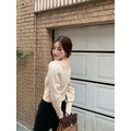 詢問度很高◇泡泡袖一字領上衣 2color_4