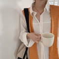 清新ins純色襯衫+披肩 3color_15