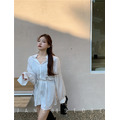 狂銷◎氣質百搭長版襯衫_2