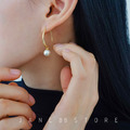 正韓 珍珠垂墜氣質耳環 2color_5