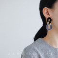 正韓 質感絨面耳環 3color_2