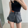 ☆本季必帶☆韓國同款激瘦標籤A字牛仔短褲!!_12