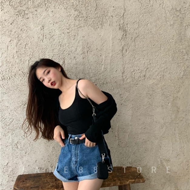 ☆本季必帶☆韓國同款激瘦標籤A字牛仔短褲!!