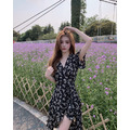 法式溫柔不規則碎花洋裝S-M_3