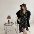 法式溫柔不規則碎花洋裝S-M_5