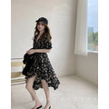 法式溫柔不規則碎花洋裝S-M_2