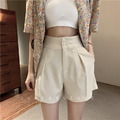 自留款 超顯瘦寬版雪紡短褲2色_7