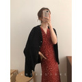 V領甜美收腰連衣裙3色_2