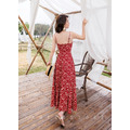 細肩性感碎花魚尾長洋 S-XL_6
