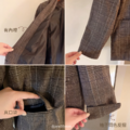 自留實拍☆絕美必帶韓ins格紋西裝外套_8