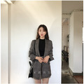 自留實拍☆絕美必帶韓ins格紋西裝外套_10