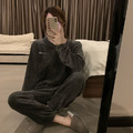 加絨加厚仙女暖暖褲居家服睡衣_2