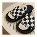 經典黑白格子厚底居家拖鞋_1
