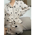 短袖親膚舒適波點整套家居服_8