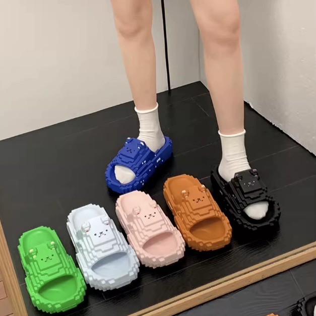 S203-Freeters樂高積木可愛情侶拖鞋 底高4.5cm