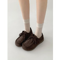 N616-Freeters絨面縫邊平底勃肯休閒鞋 底高3cm_4