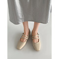 A571-Freeters法式皮革方頭平底皮鞋 底高2cm_4