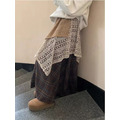 C422-Freeters復古造型拼接格紋長裙