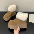 B139-Freeters翻領毛絨絨面厚底短靴 底高6.5cm_10