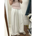 C424-Freeters慵懶鬆弛感白色落地寬褲_4