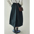 C428-Freeters森林綠鬆緊寬鬆七分長裙_4