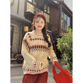 C446-Freeters彩色圖騰提花編織圓領毛衣_1